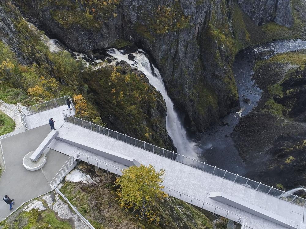 National scenic routs Hardangervidda and Vøringsfossen waterfall