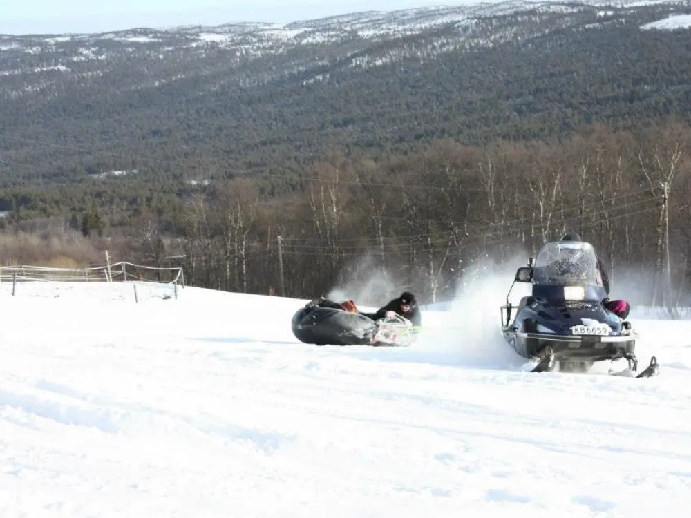 Snowmobile and rafting
