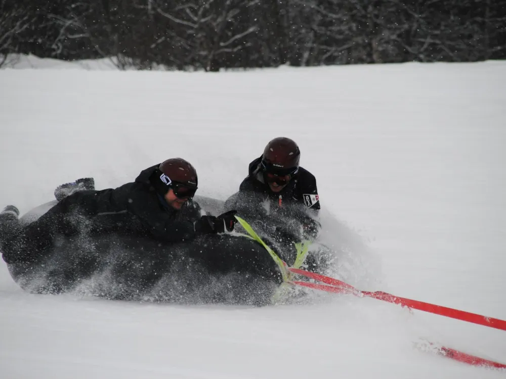 Snowmobile and rafting