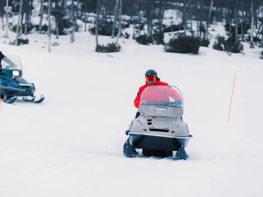 Snowmobile and rafting