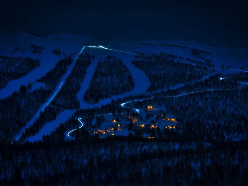 Lift-based night sledding - 1 hour 