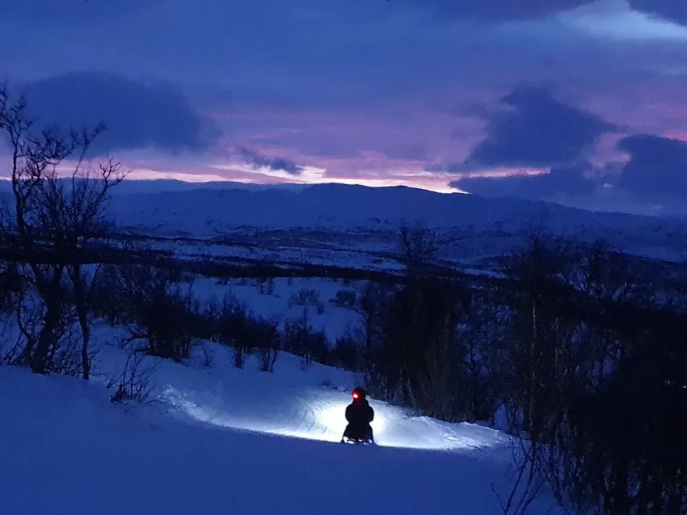 Lift-based night sledding - 1 hour 