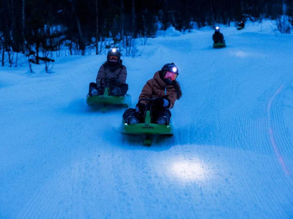 Lift-based night sledding - 2 hours 