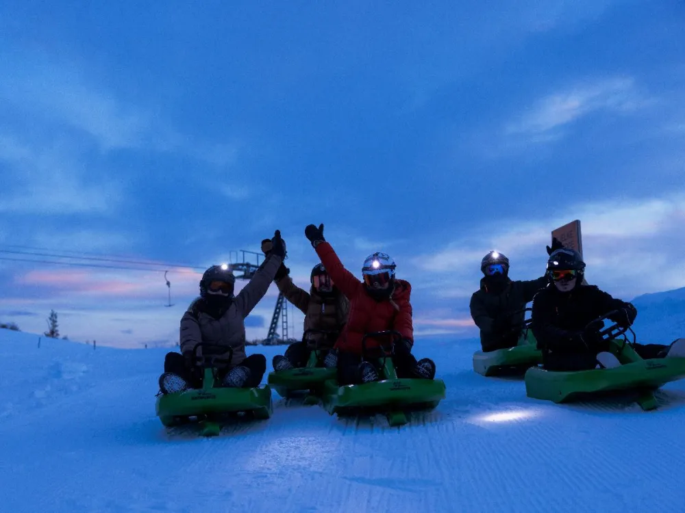 Lift-based night sledding - 2 hours 