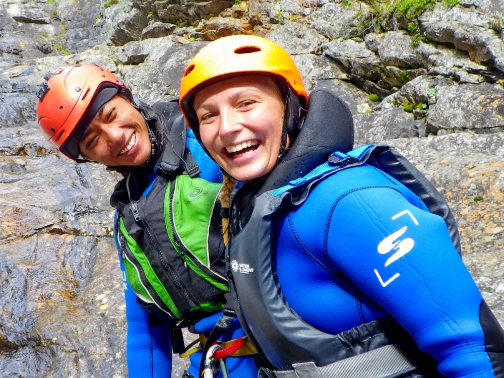 Canyoning with lunch - rappelling and sliding down pools, rapids and river gorges