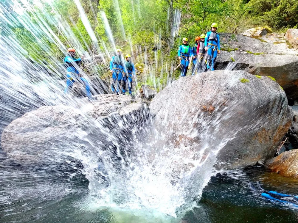 Canyoning with lunch - rappelling and sliding down pools, rapids and river gorges